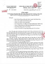 Thực hiện giãn cách xã hội theo Chỉ thị 16 trên toàn tỉnh Khánh Hòa từ 0 giờ ngày 6-8-2021