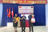 Trường Sĩ quan Thông tin: Gặp mặt các học viên Quân đội Nhân dân Lào nhân kỷ niệm Ngày Quốc Khánh
