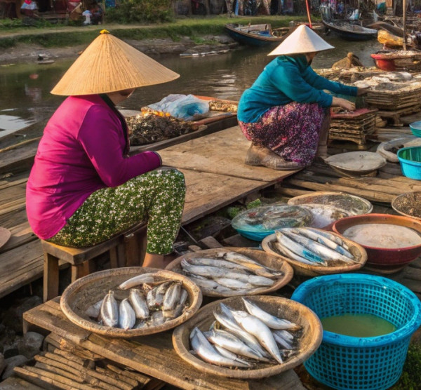 Lao xao chợ cá