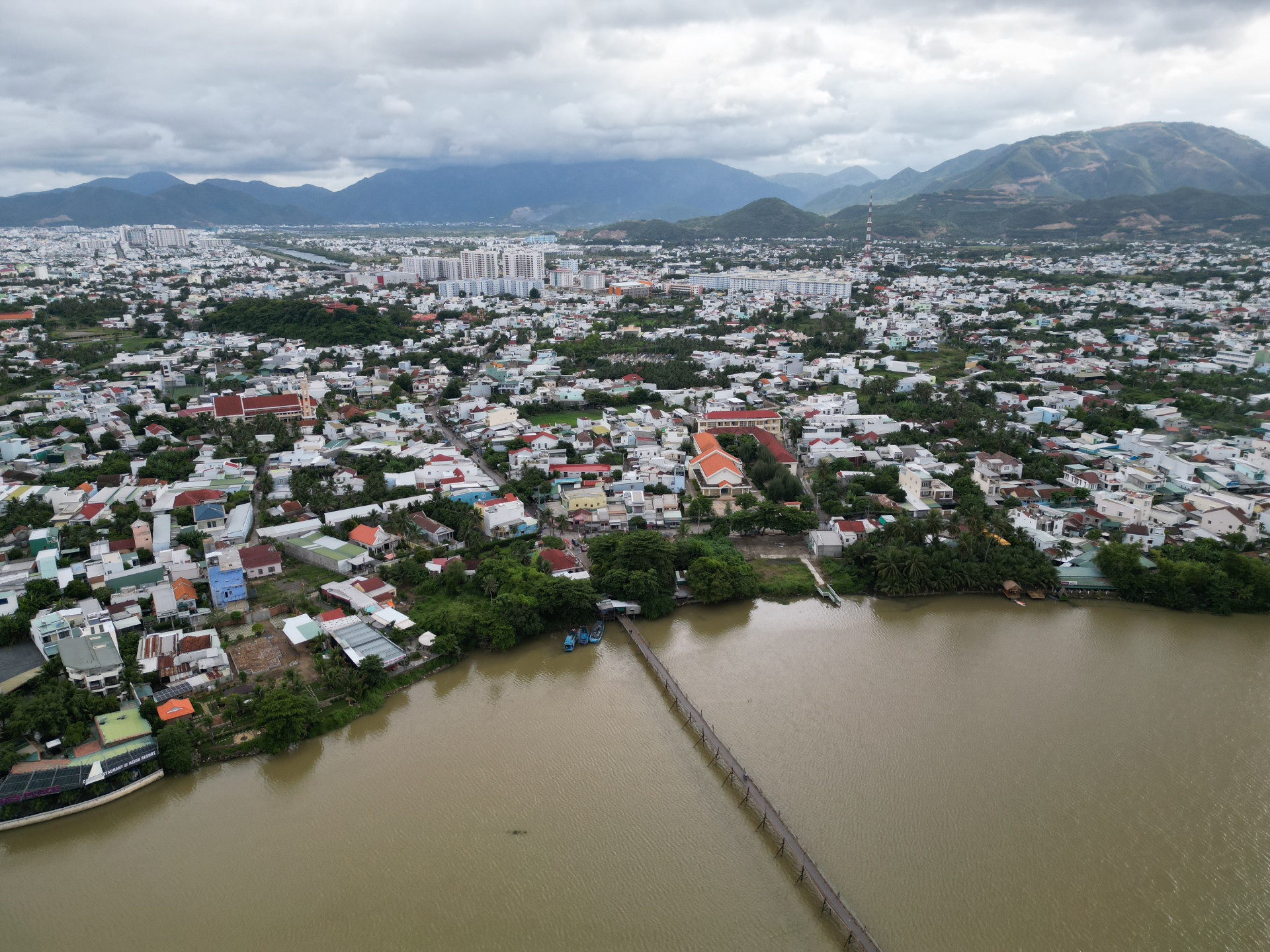 Một góc xã Vĩnh Ngọc nhìn từ trên cao.