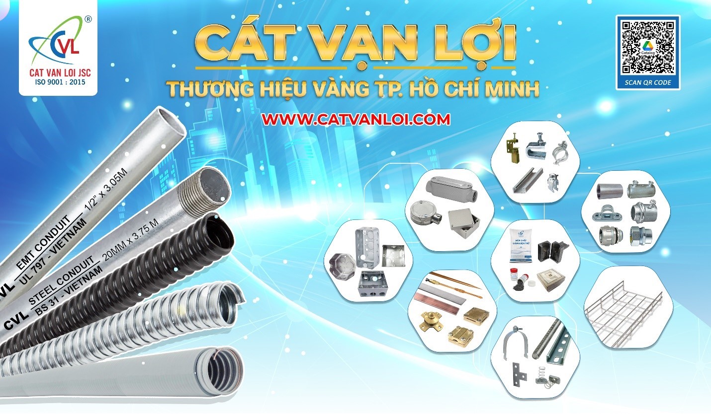 Ống thép luồn dây điện và Ống ruột gà lõi thép đạt chứng nhận hợp quy QCVN 16:2023/BXD